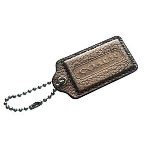 Coach Bronze Metallic Large Keychain Tag